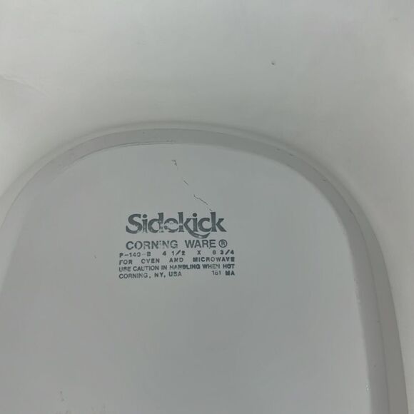 Corning Ware Sidekick 4 1/2 X 6 3/4 Inches 10 Oz Each Oven Microwave Set 2 White - Picture 5 of 9